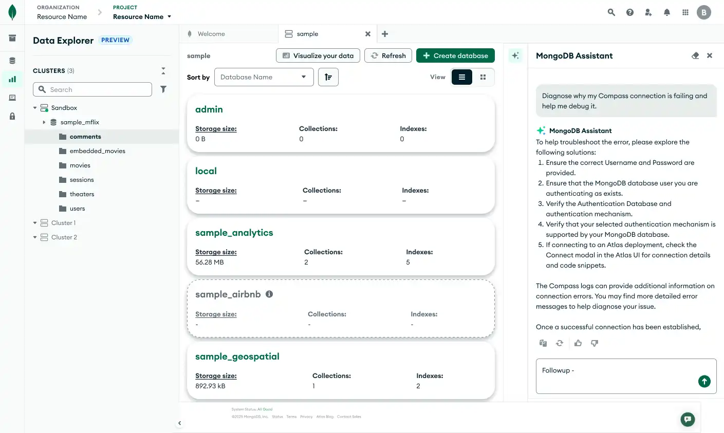 Data ExplorerPage com Gaveta de IA aberta