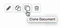 Ícone de clonar documento