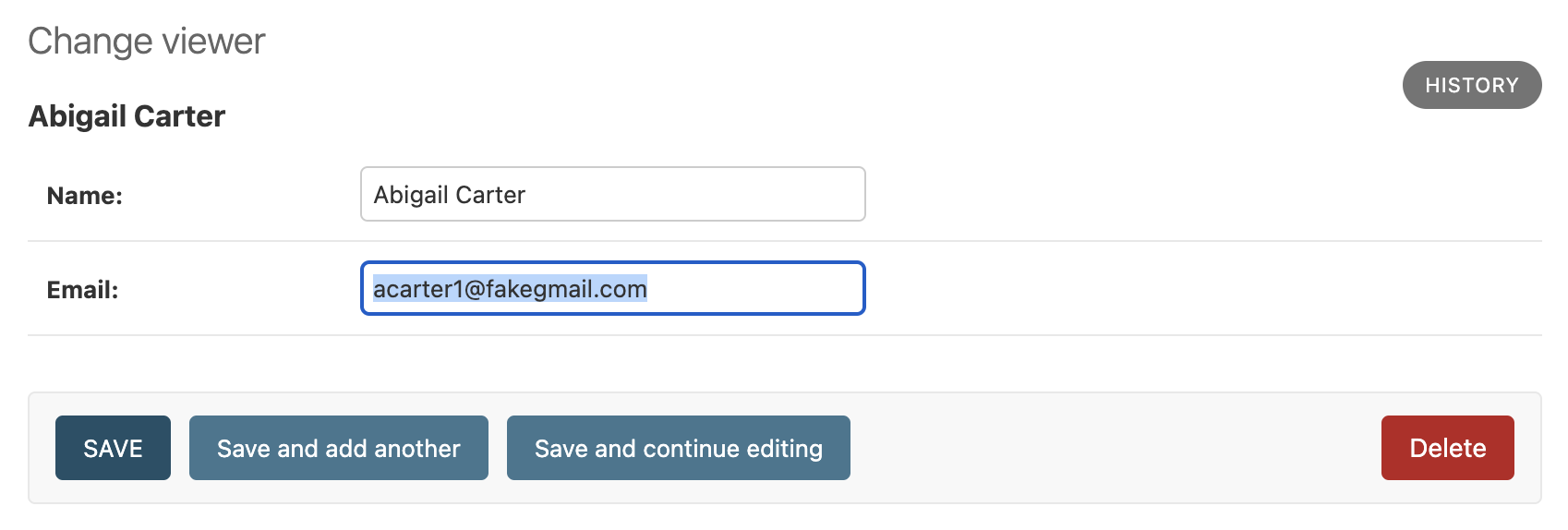 O endereço de e-mail atualizado do seu visualizador.