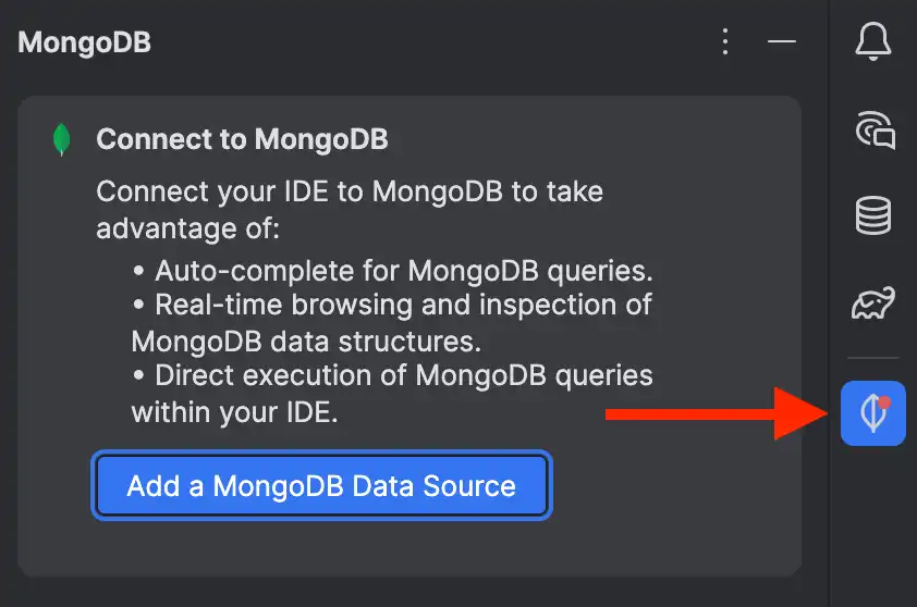 Clique no ícone do Database Explorer.