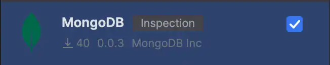 O plugin oficial do MongoDB para IntelliJ no JetBrains Marketplace.