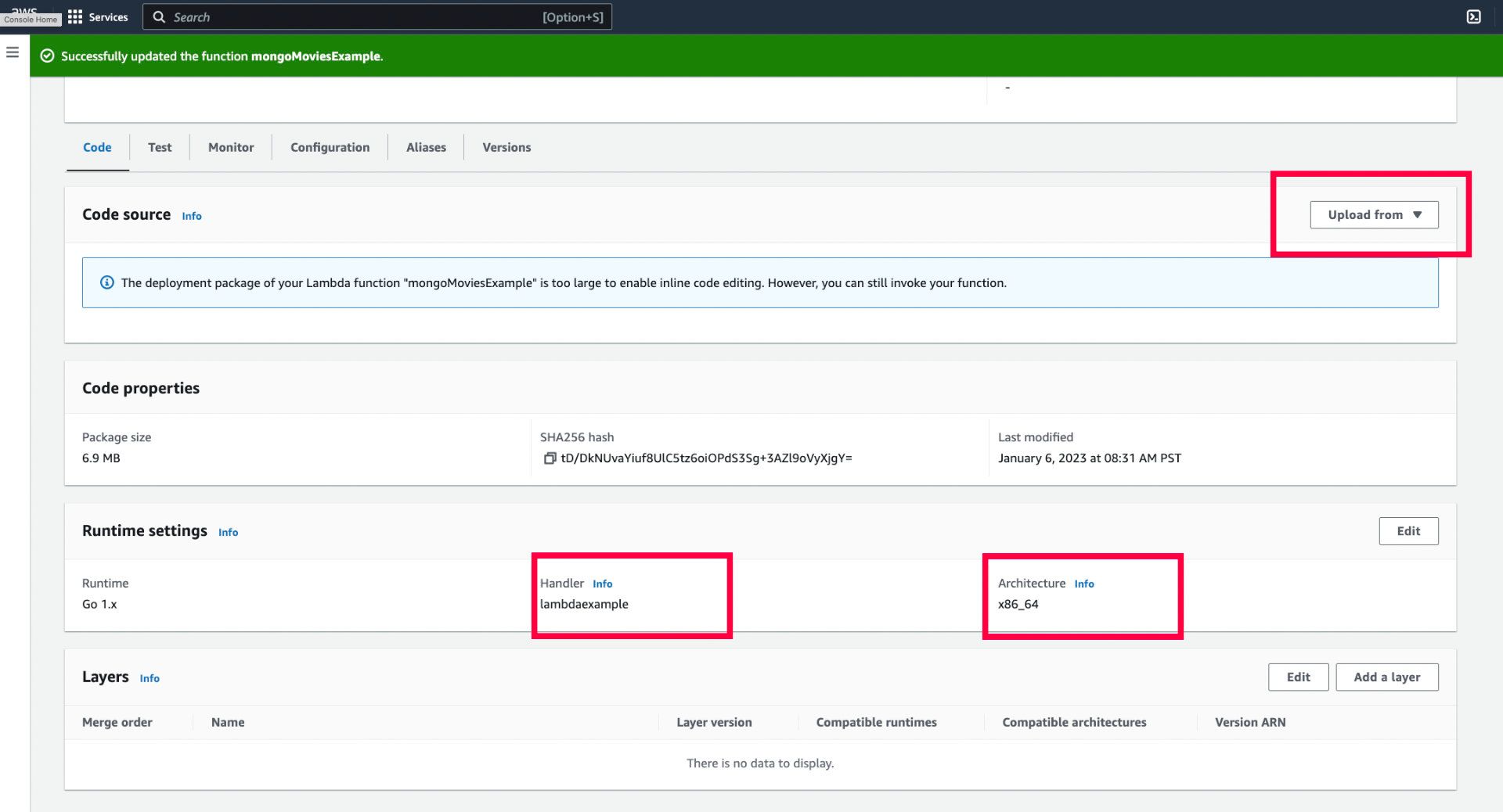 AWS Lambda MongoDB Go项目