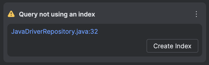 IntelliJ 插件中的索引警告。